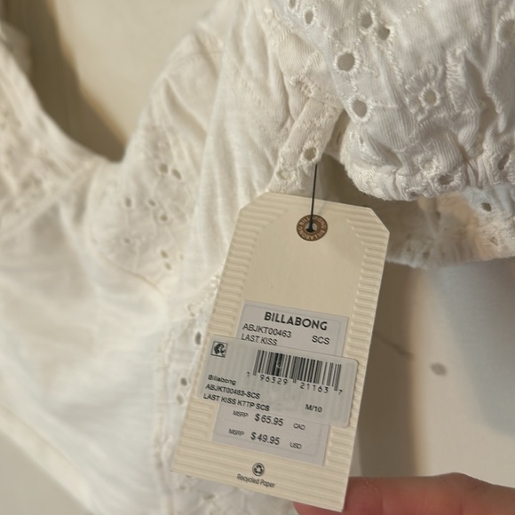 BILLABONG Last Kiss Eyelet Cotton Crop Top NWT - Picture 12 of 15